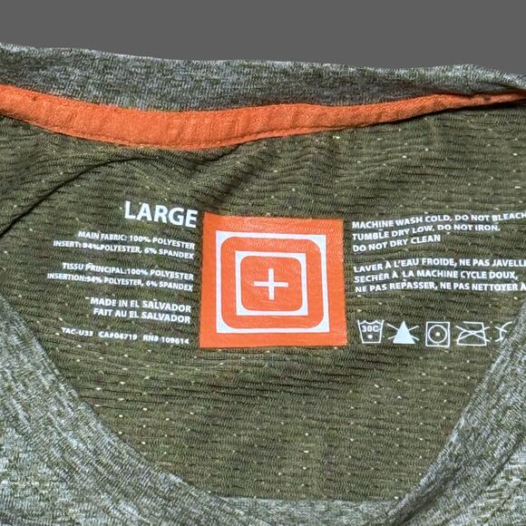 5.11 Recon Performance SS Green Tee Size L GUC 41185 - Picture 4 of 6